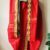 Red Cotton ready to wear Dhoti set with Shawl.