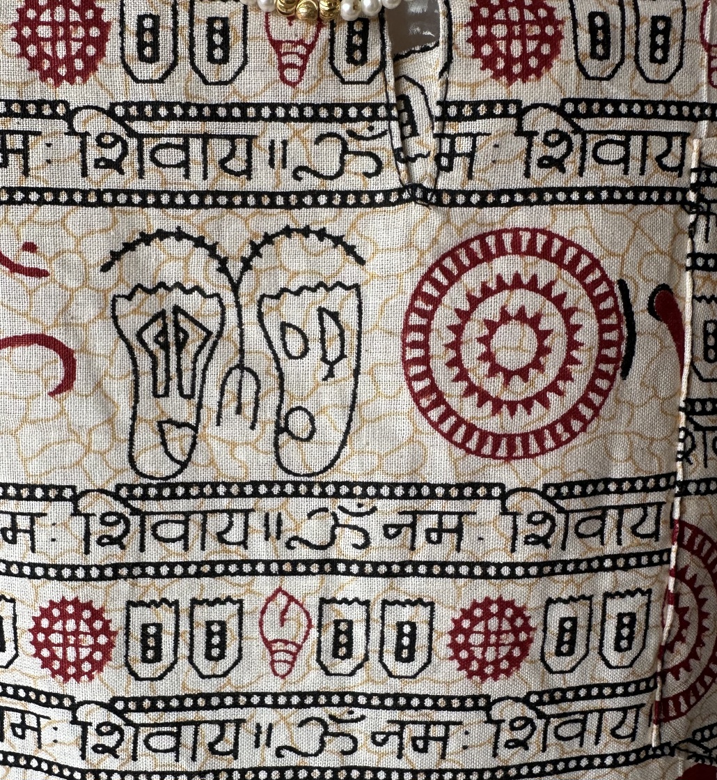 Om Namah Shivaya Cotton cream Kurta
