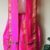Pink silk dhoti set with shawl