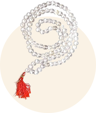 Sphatik mala 6mm crystal meditation beads